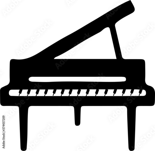 piano icon isolated on white background