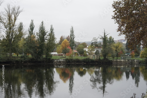 River in Chaves, historical city of Portugal. Europe