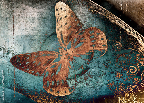 Bilde på lerret shaman magic butterfly