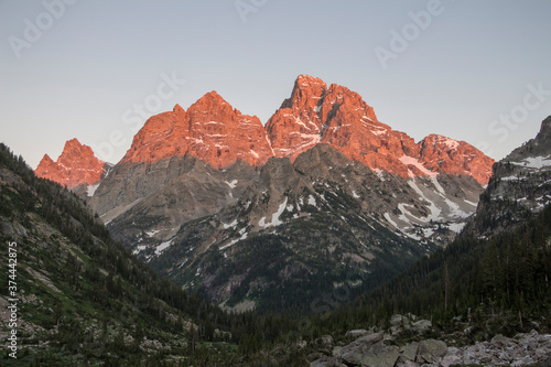 Canvas Print The Grand Teton as Viewed From the west, which is the back side of what most people see