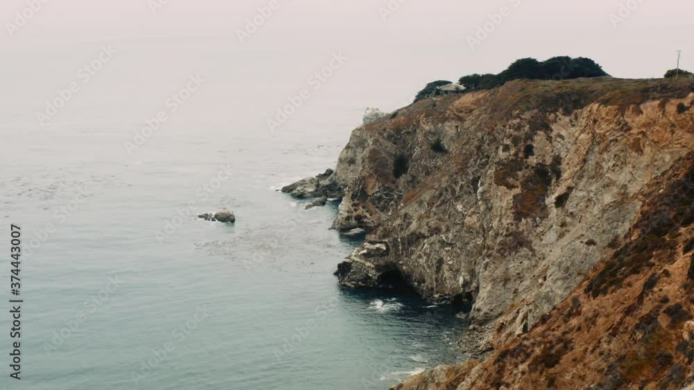 Aerial shot of Bixby Creek Bridge on the Big Sur coast of California Aerial shot of Bixby Creek Bridge on the Big Sur coast of California