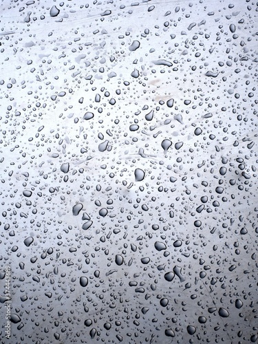 Wallpaper Mural Raindrops on a metal surface close-up. Torontodigital.ca