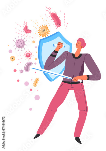 Strengthening immune system, protective shield against microbes and bacteria