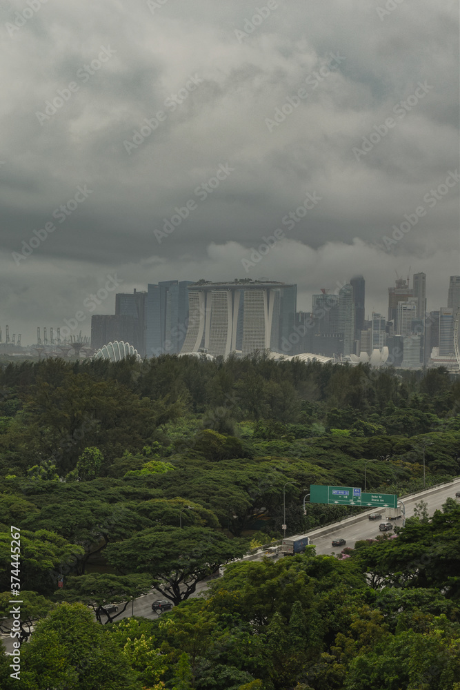 Marina Bay Sands Skyline when is raining