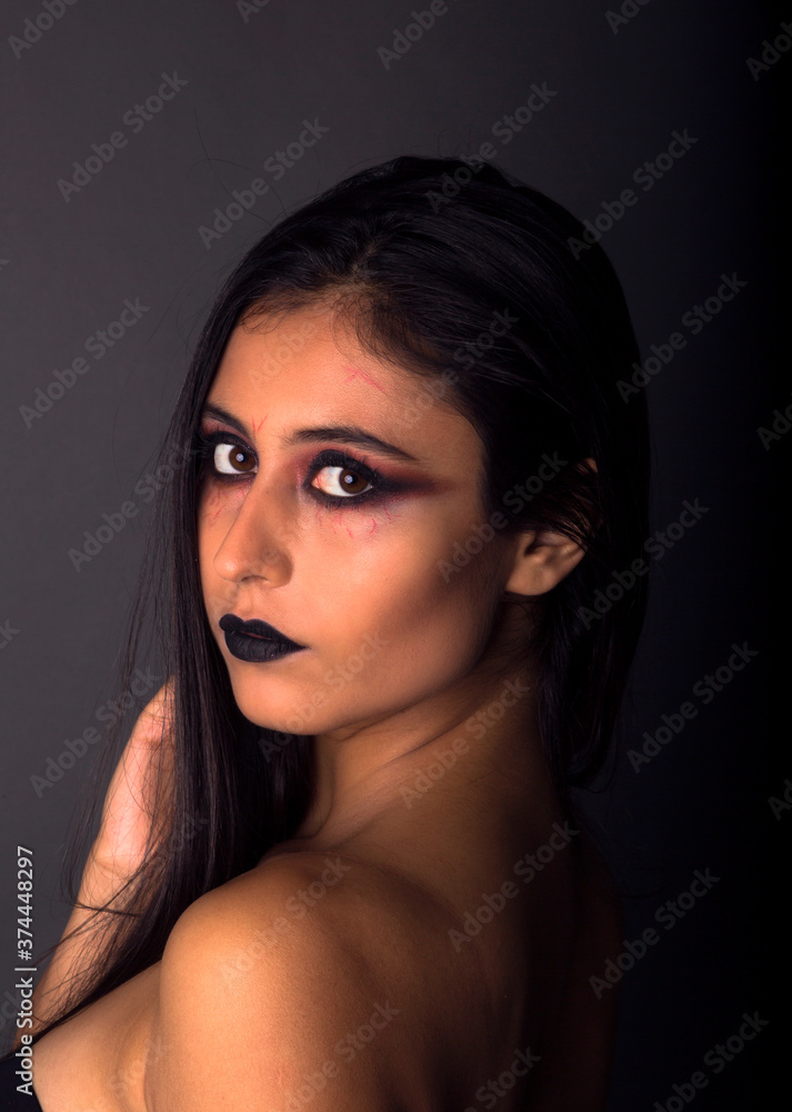 Halloween make up shot in the studio Halloween make up shot in the studio