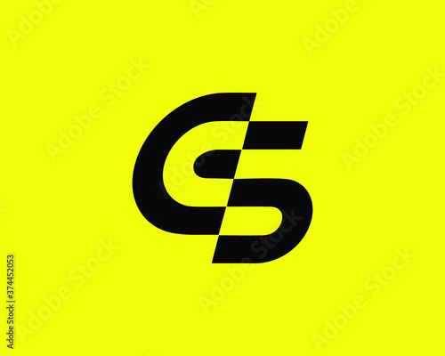 CS SC LETTER LOGO DESIGN VECTOR TEMPLATE.