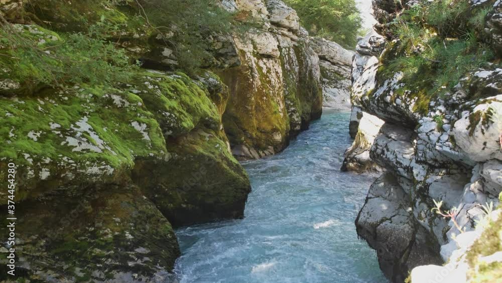 Mountain river Soca in Alps, Slovenia. Mountain river Soca in Alps, Slovenia.