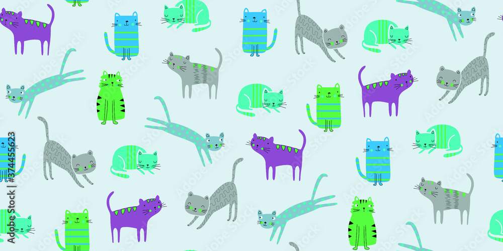 seamless pattern with Cat seamless pattern with Cat