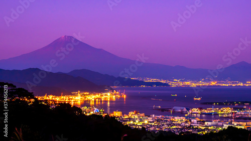 Sunrise over Fuji Mountain and Shimizu Industrial Port 5