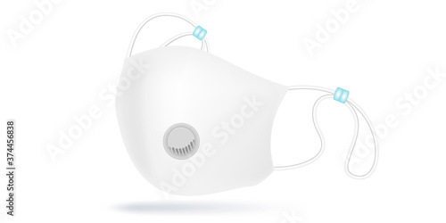 Reusable mask with breather filter valve