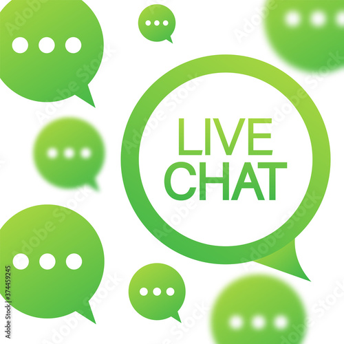 live chat speech bubbles concept. Vector stock illustration.
