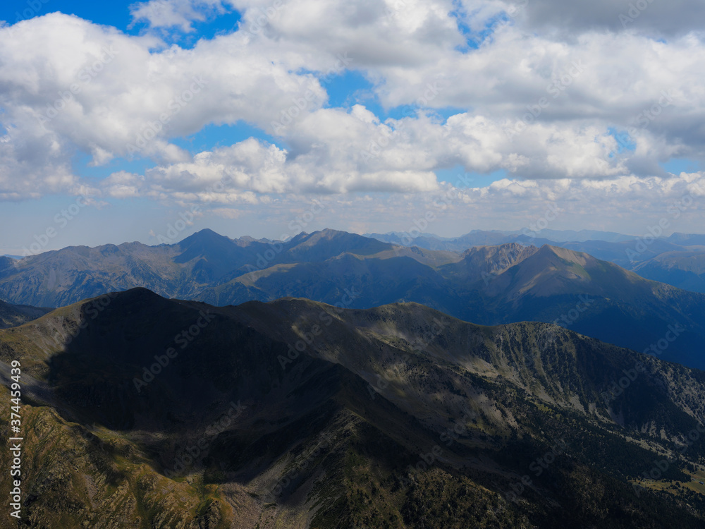 mountains of Andorra from the top of Arinsal