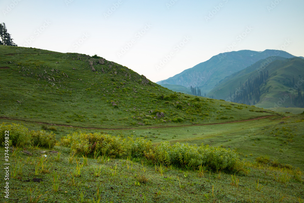 lush green landscape mountains - siri paye Medows clear sky in early morning lush green landscape mountains - siri paye Medows clear sky in early morning
