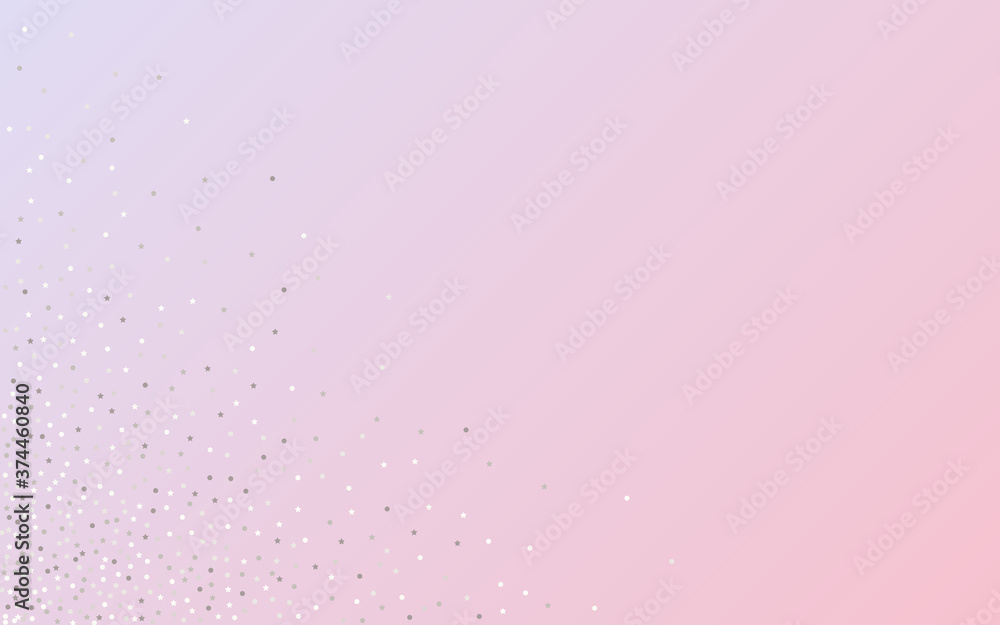 White Polka Vector Pink Background. Modern Round 