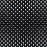 Metal studs polka dots pattern on black leather effect texture with shine from lighting 3D illustration