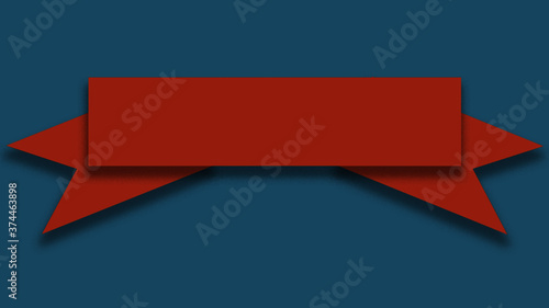 Cinta marron con fondo azul - Ribbon