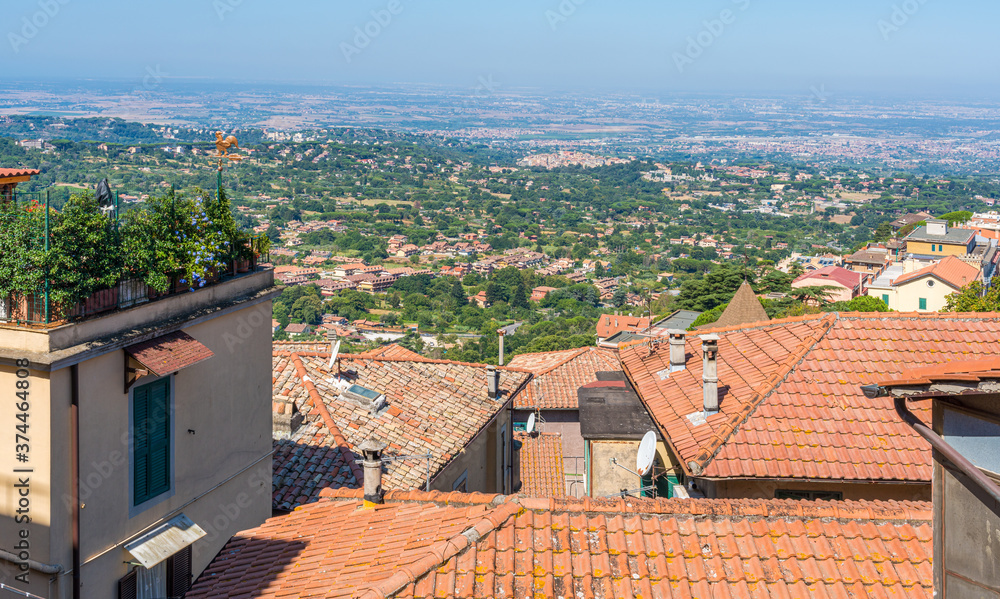 Panoramic sight in Rocca di Papa, small town in the Province of Rome. Lazio, Italy.