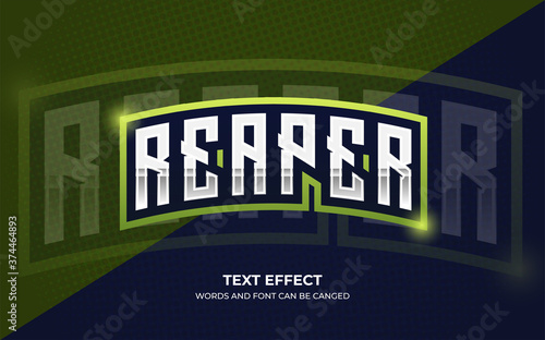Esport team logo text effect