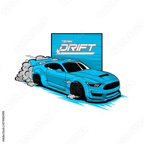 Drift car illustration 
