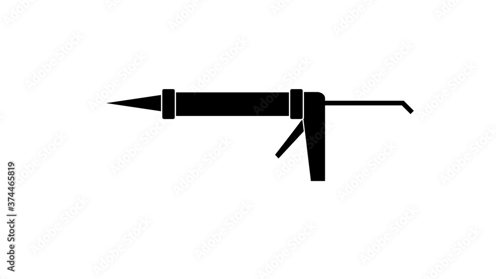 Glue gun icon illustration on white background Glue gun icon illustration on white background