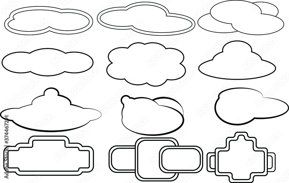 Obraz premium clouds of different shapes and sizes