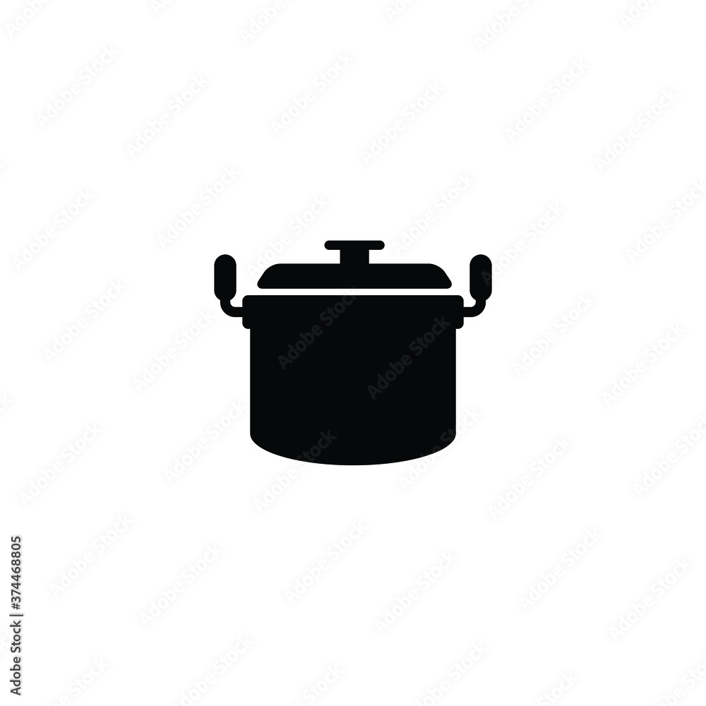 Cooking pot icon vector isolated on white Cooking pot icon vector isolated on white