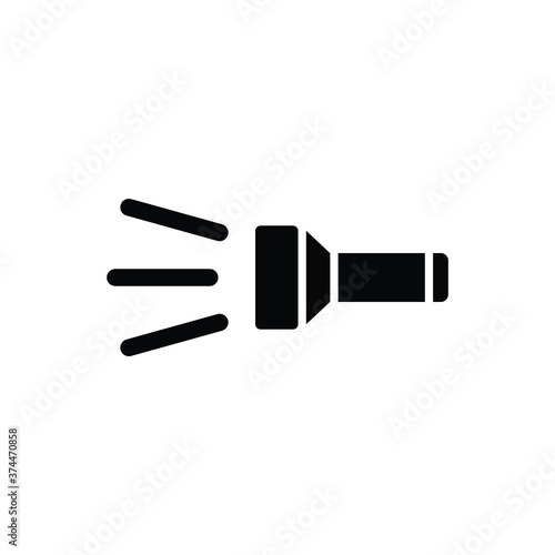 Flashlight icon vector isolated on white