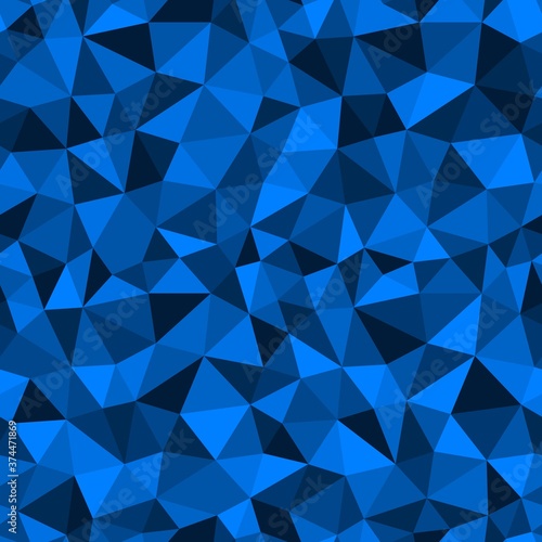 Abstract multicolor sapphire blue background. Vector polygonal design