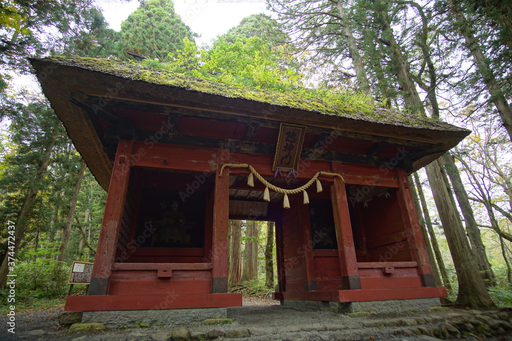 Japanese religious architecture in Togakushi, Nagano, Japan Japanese religious architecture in Togakushi, Nagano, Japan