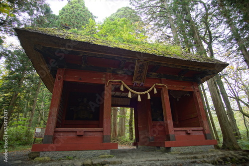 Japanese religious architecture in Togakushi  Nagano  Japan