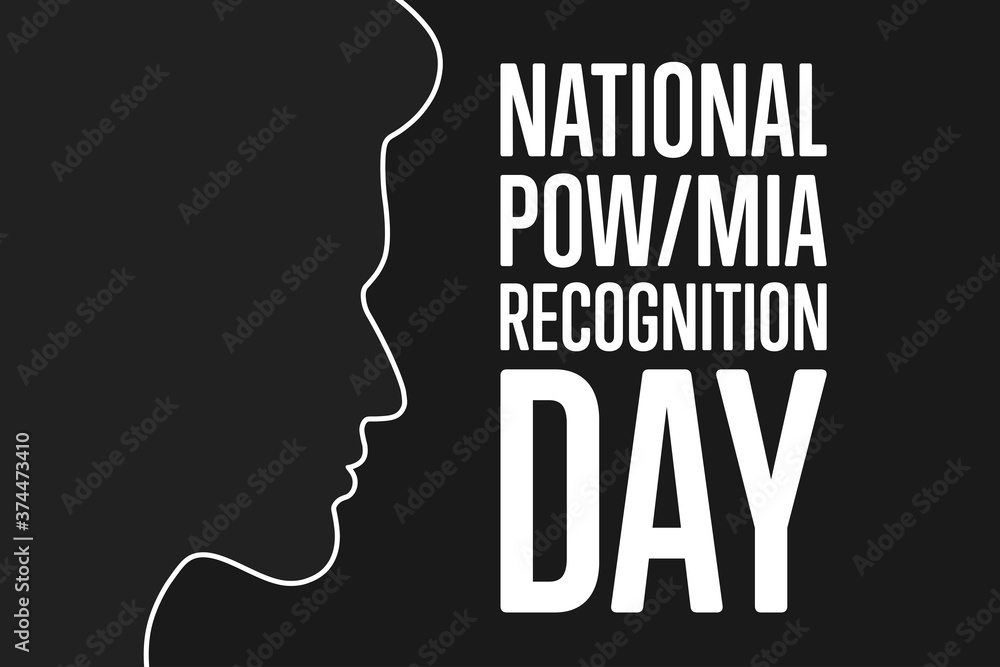 National POW/MIA Recognition Day. Holiday concept. Template for background, banner, card, poster with text inscription. Vector EPS10 illustration.