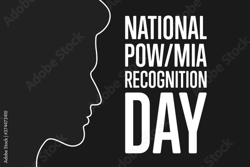 National POW/MIA Recognition Day. Holiday concept. Template for background, banner, card, poster with text inscription. Vector EPS10 illustration.