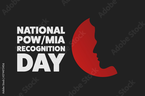 National POW/MIA Recognition Day. Holiday concept. Template for background, banner, card, poster with text inscription. Vector EPS10 illustration. photo