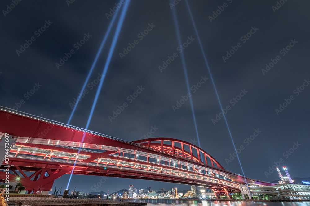 Obraz premium 神戸大橋の夜景