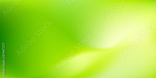 Natural blurred background with sunlight. Abstract green yellow gradient backdrop. Vector illustration. Ecology concept for your graphic design, banner, wallpaper or poster, website