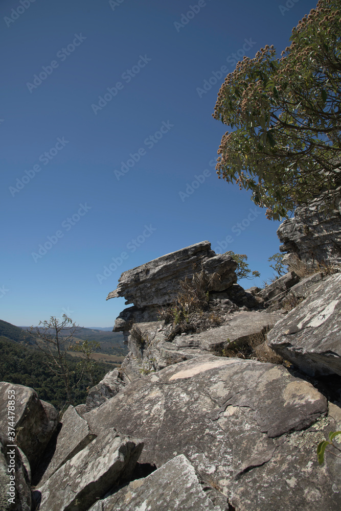 Stone Hills and Blue Sky in the Park in Brazil Stone Hills and Blue Sky in the Park in Brazil