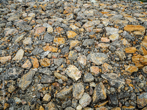 Wallpaper Mural Boulders and rock of various sizes for construction or dam construction. Torontodigital.ca