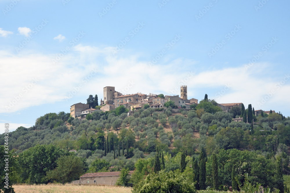 Tuscany landscape, the countryside of Maremma, Montemerano