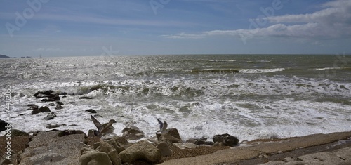 rough sea, Solent Hampshire