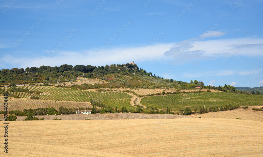 Tuscany landscape, the countryside of Maremma, Saturnia