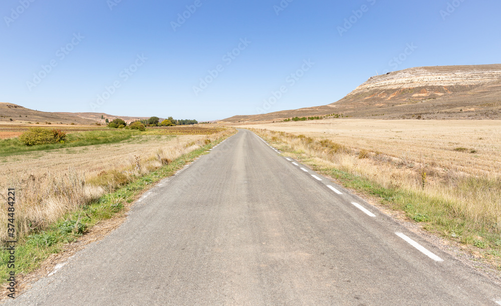 SO-P-4154 secondary paved road between Caltojar and Bordecorex, province of Soria, Castilla y Leon, Spain