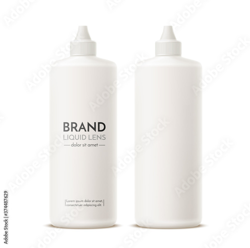 Vector 3d contact lens drops container mock up