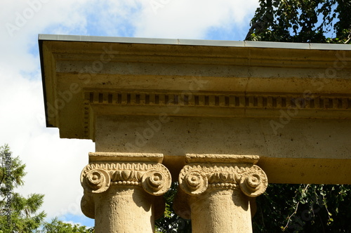 Detail of the pillar semicirle in the spa park of Bad Eilsen photo