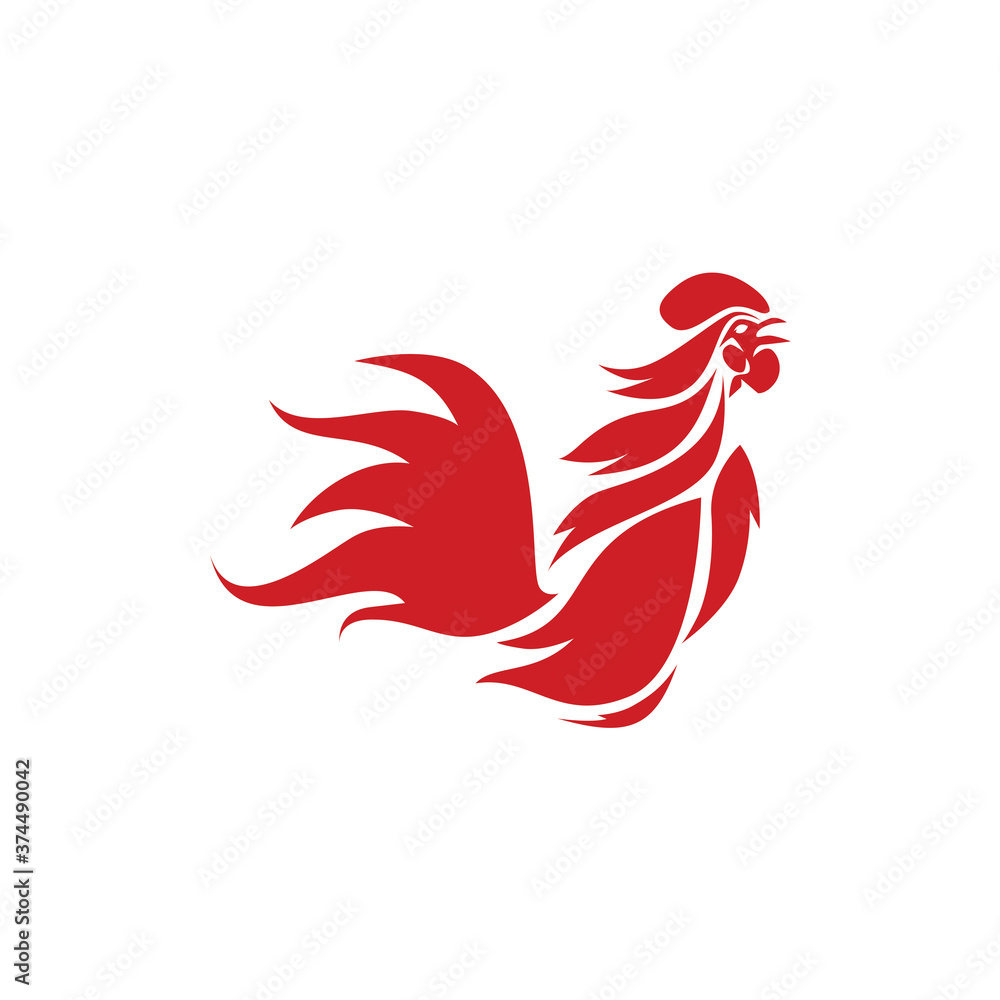 Obraz premium Chicken Logo Template Design Vector