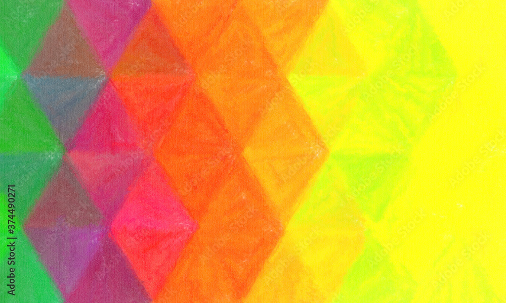 Yellow, green and red wax crayon background, digitally created.