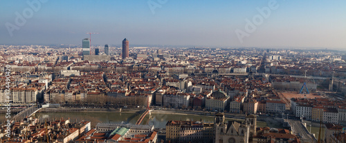 Panoramic view of Lyon taken by Notre Dame