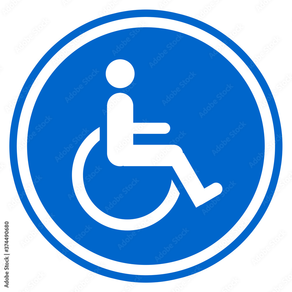 Wheelchair symbol on white background. Wheelchair symbol on white background.