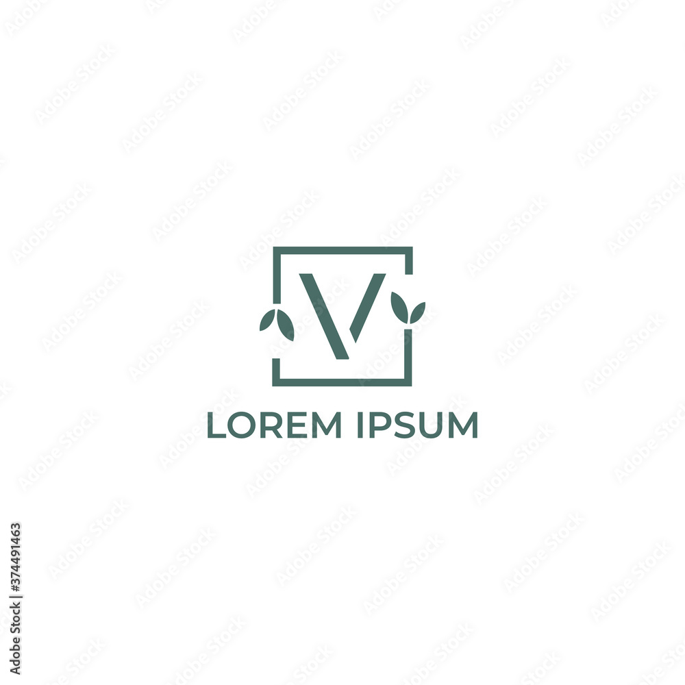 Sign the letter V Brand Identity natural logo design vector template Sign the letter V Brand Identity natural logo design vector template