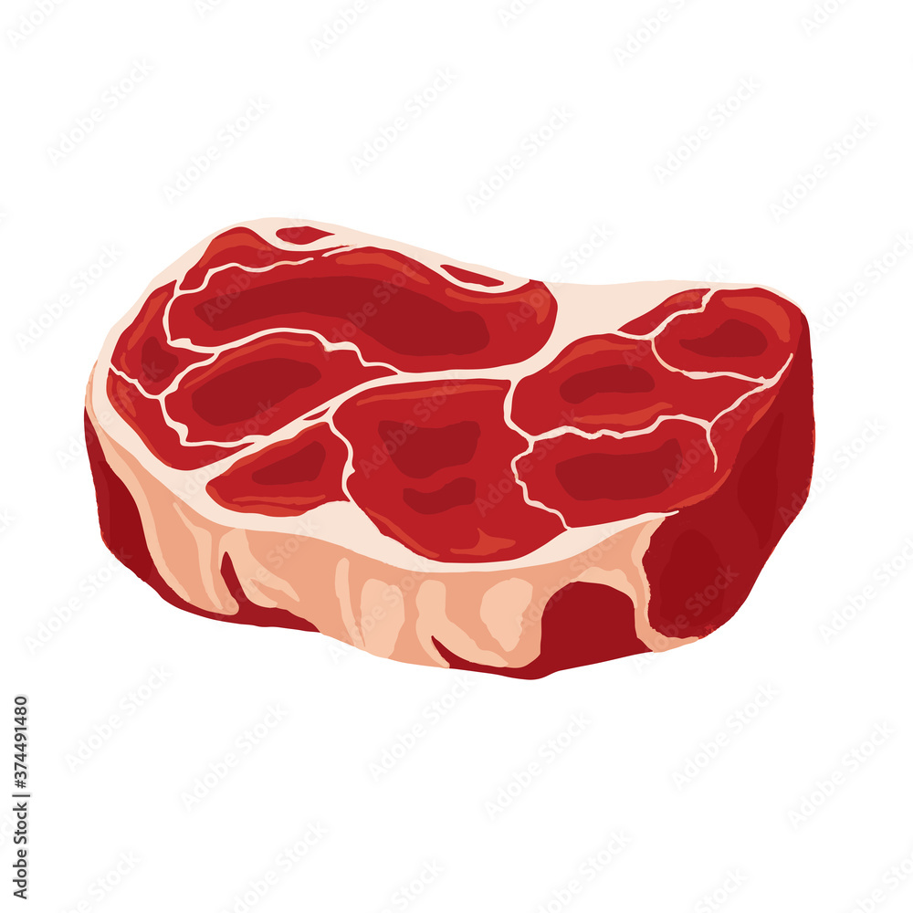 Raw piece of meat for cooking steak Raw piece of meat for cooking steak