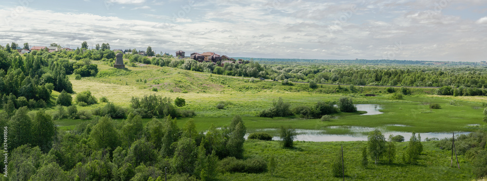 Panorama of the countryside in Arkhangelsk view from the Small Karelians